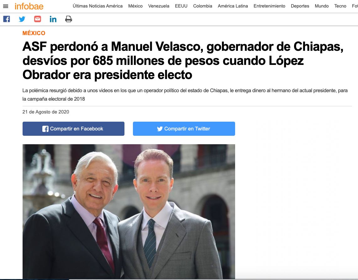 ¿Por qué el Presidente López Obrador quiere tanto a Manuel Velasco Coello? ?