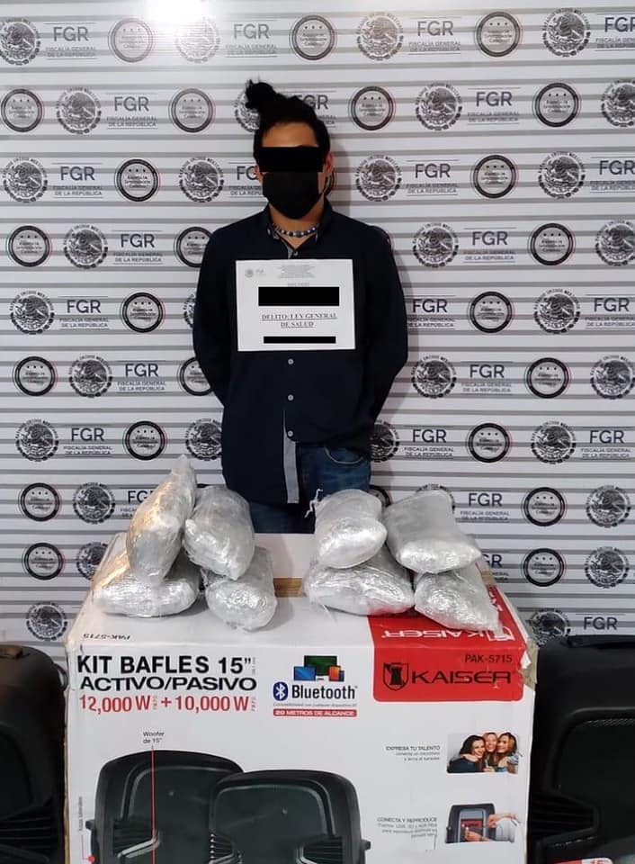 Lo detienen con dos kilos 600 gramos de mota