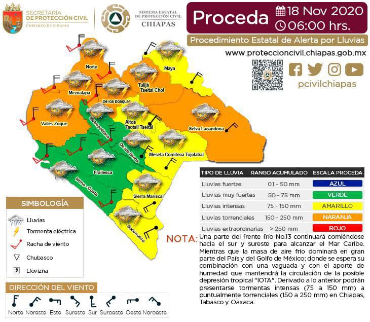 Protección Civil Chiapas informa: