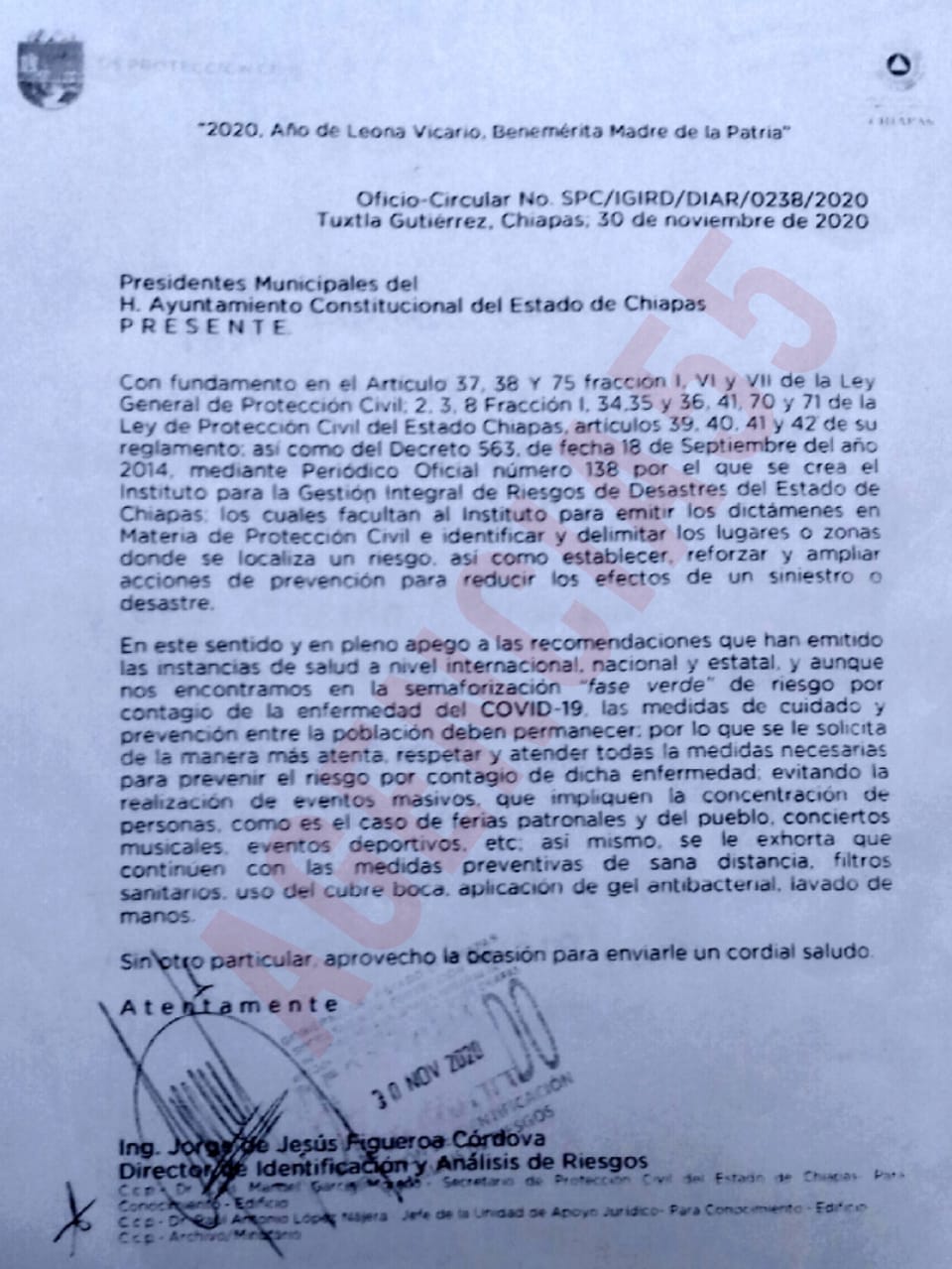 Nadie puede hacer eventos masivos en Chiapas