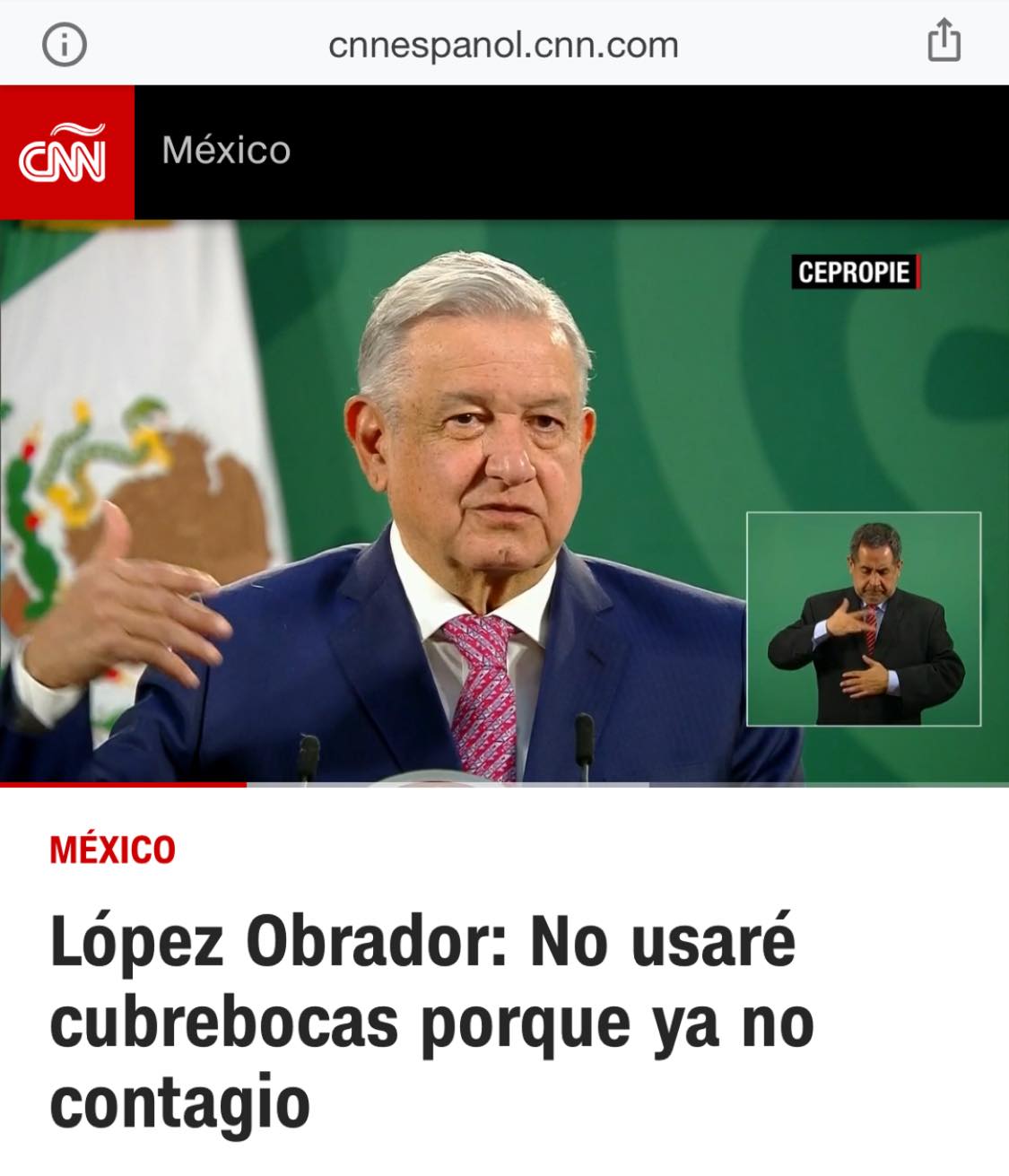 Cuántos seguidores de AMLO utilizarán este pretexto para no utilizar el cubrebocas