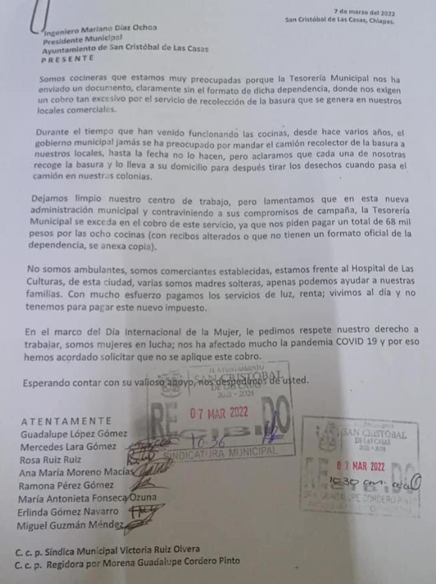 Gobierno municipal de San Cristóbal de las Casas pretende realizar cobros excesivos a pequeños comercios