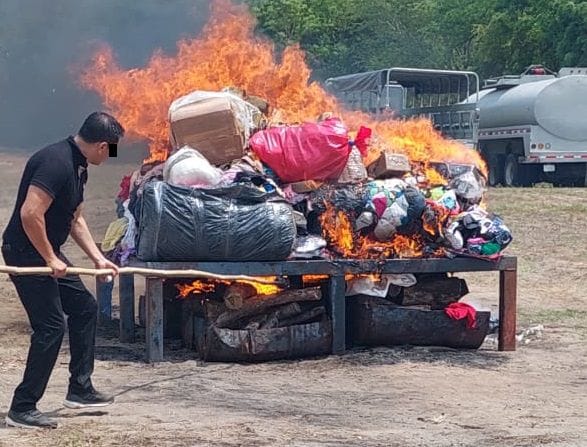 INCINERAN FGR Y FUERZAS ARMADAS MÁS DE 300 KILOS DE NARCÓTICOS EN CHIAPAS