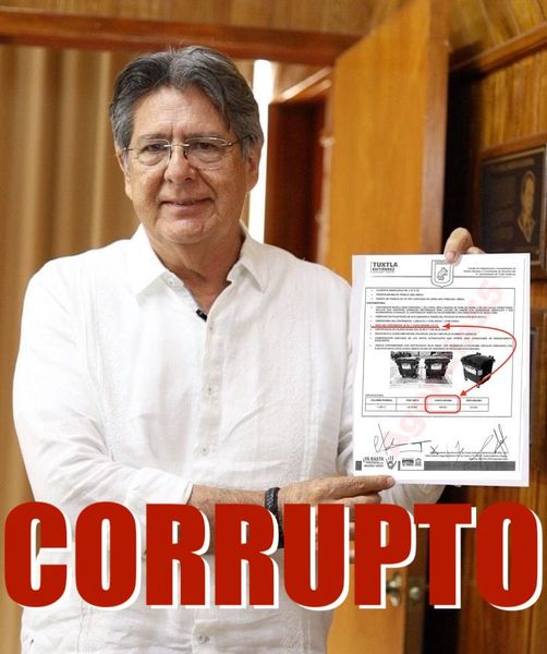 Carlos Morales Vázquez quiere vender cara su derrota en el Partido Morena, pero se le olvida al Alcalde del Ayuntamiento Tuxtla Gutiérrez que en su administración viene arrastrando mucha corrupción, que hay que recordársela, como el caso de los contenedores de Veolia Mx.