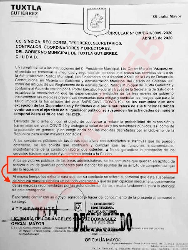 Quién será el tonto que asesora al Alcalde del Ayuntamiento Tuxtla Gutiérrez, el Zopi Carlos Morales Vázquez, que no entiende la orden QUÉDATE EN CASA, QUÉDATE EN CASA, QUÉDATE EN CASA.