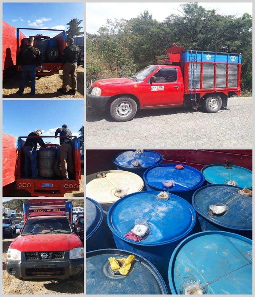 Asegura FGR mil 800 litros de hidrocarburo en La Trinitaria