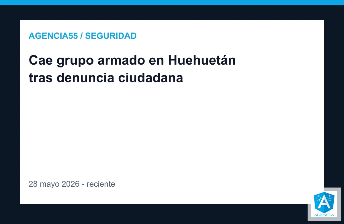 Cae grupo armado en Huehuetán tras denuncia ciudadana