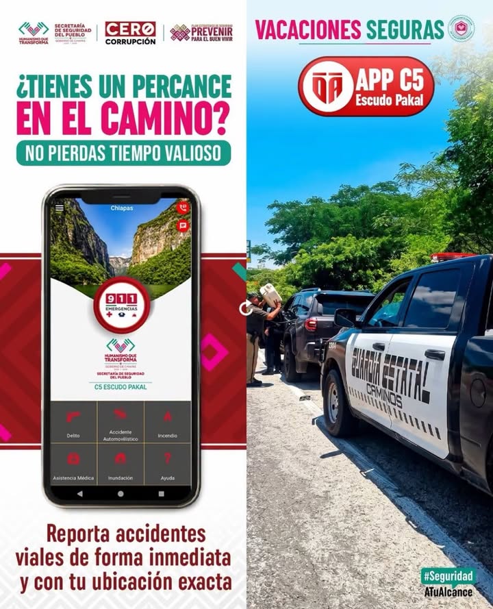 Con la app C5 Escudo Pakal, tu seguridad está a un botón de distancia: Secretaría de Seguridad del Pueblo