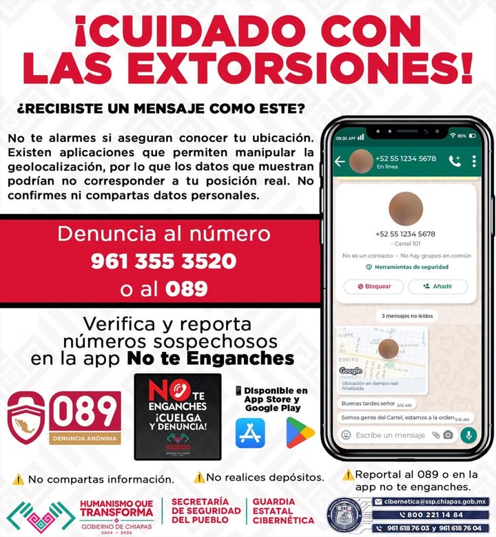 La prevención también inicia antes de abrir un mensaje en WhatsApp: Secretaría de Seguridad del Pueblo