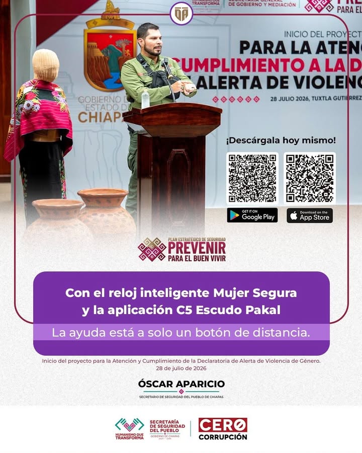“Levantar la voz en Chiapas está a solo un botón de distancia”: Óscar Alberto Aparicio Avendaño