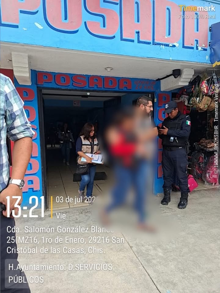 Rescatan a menor de edad durante operativo de suspensión en la Posada Azul en San Cristóbal
