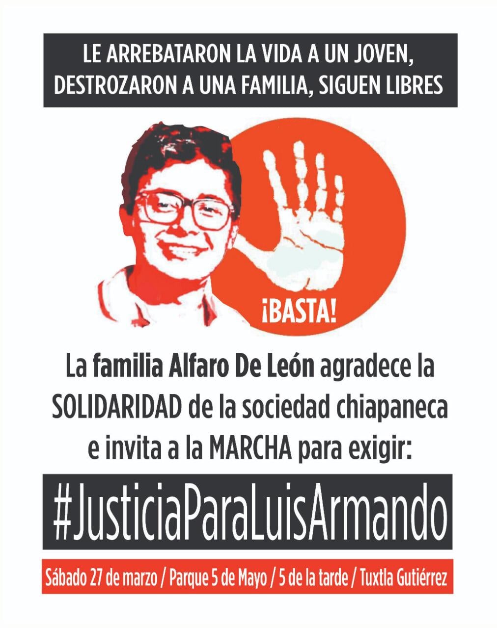Convocan a marcha para exigir justicia por el asesinato de Luis Alfaro