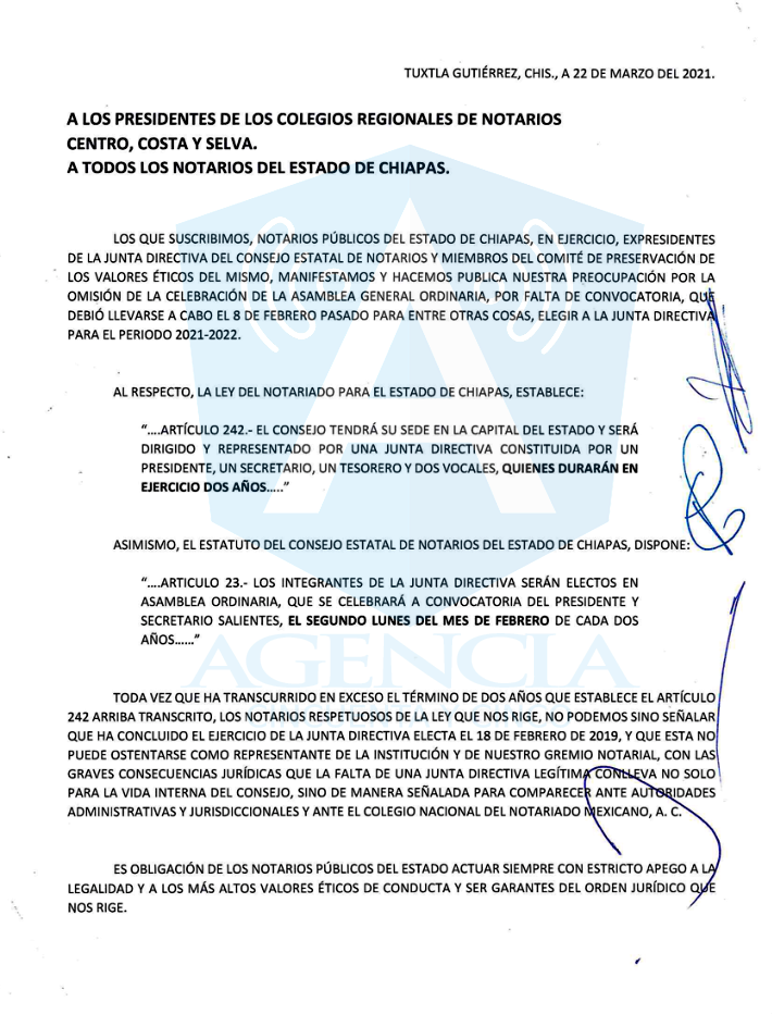 Wenceslao Camacho Pimienta y su mesa directiva, usurpan liderazgo de los notarios de Chiapas